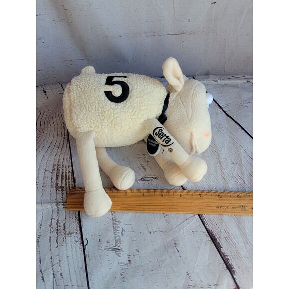 Serta Counting Sheep # 5 Plush Stuffed Animal Toy Sleep Number 5 Advertising Tag - Picture 7 of 7